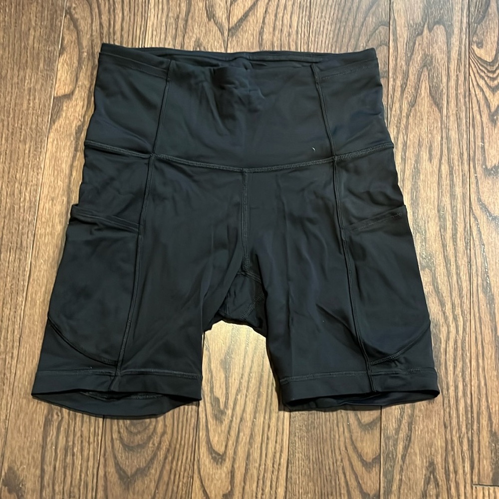 lululemon athletica Black Bike Shorts with Side Pockets